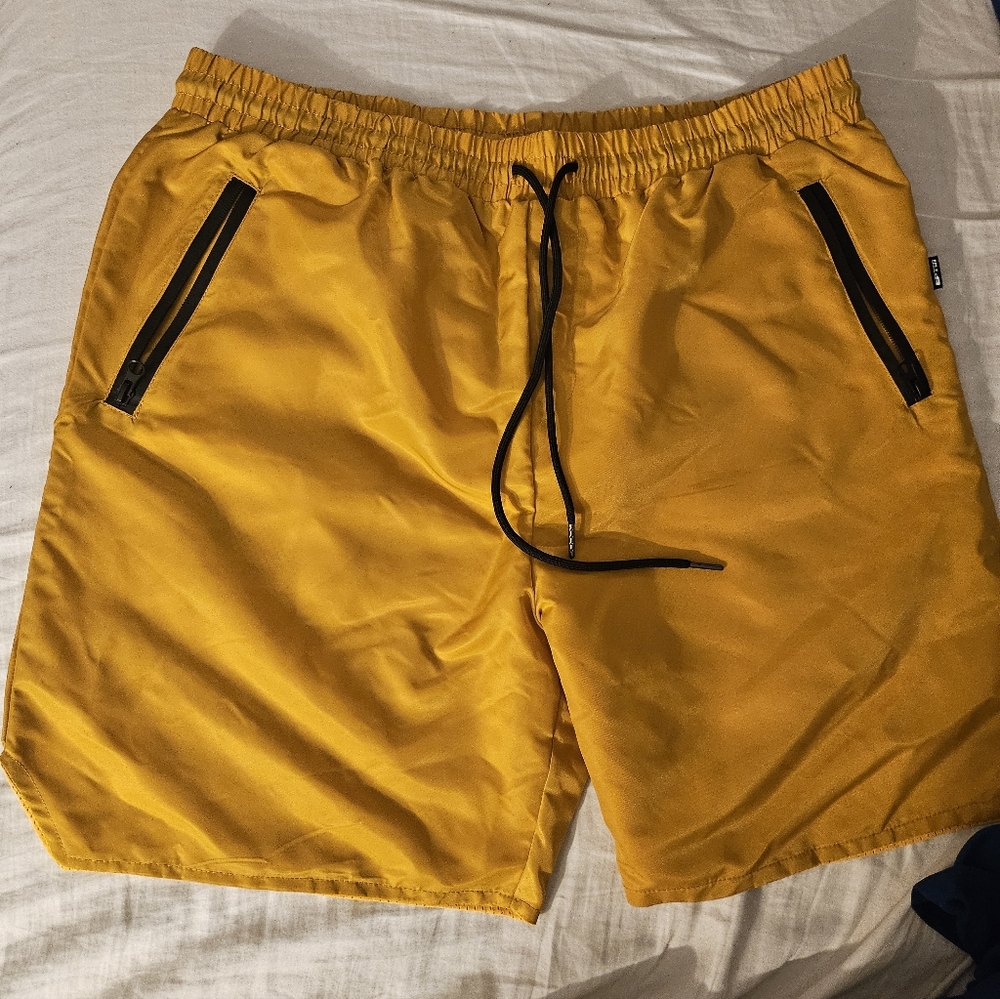 EPTM‎ Runner/SWIM SHORTS Xl  New Tags Mustard/gold